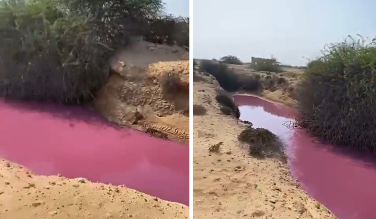 Pink water